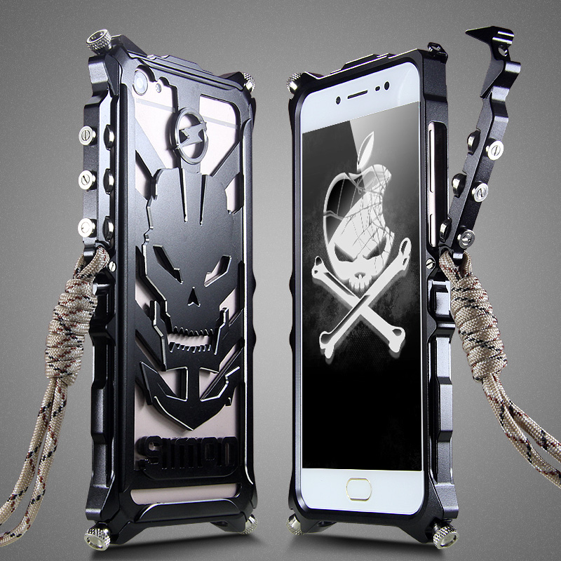 SIMON Mechanical Arm Skull Punk Premium Aluminum Metal Bumper Shockproof Case Cover for vivo X7 & vivo X7 Plus