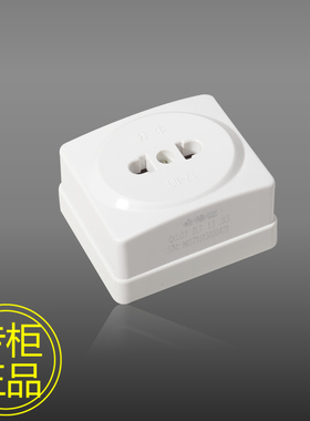 正品公牛明装插座二脚10A扁圆两孔2眼单相小巧单孔插板小型GN-Z1