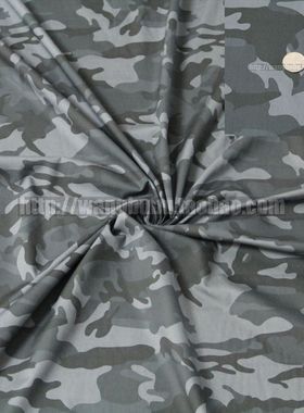 涤棉新款灰色迷彩布料的确良衬衫裤子作训服野外拓展薄款服装面料