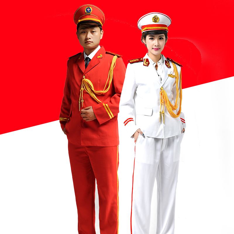 升旗手文艺演出礼服仪仗队国旗班军乐队服装乐队服男女同款