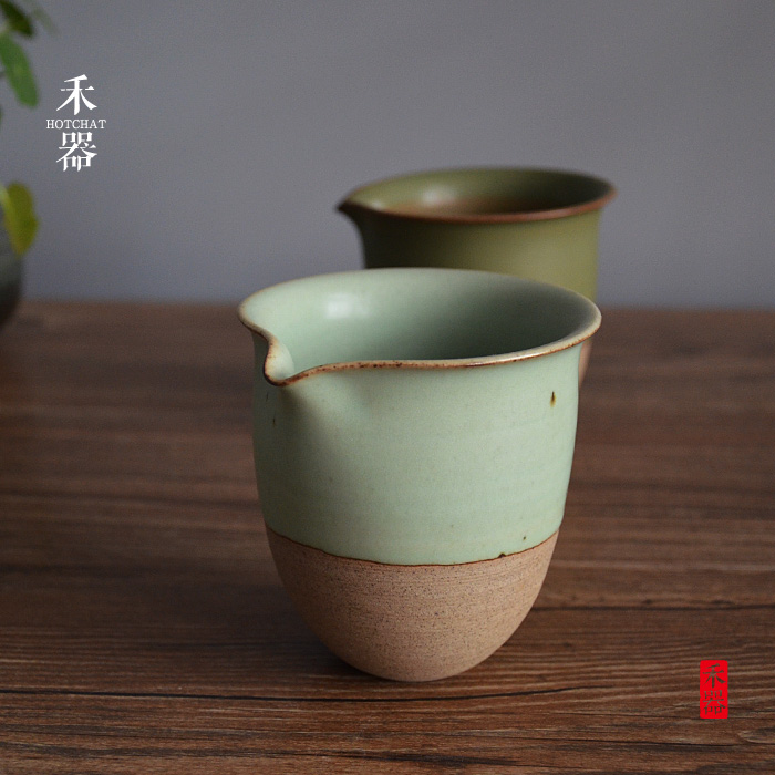 禾器堂 手工粗陶公道杯 茶海 仿古公杯 分茶器 功夫茶具匀杯