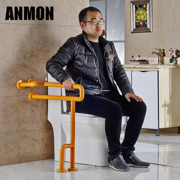 U型 无障碍尼龙带腿扶手 卫生间马桶卫浴台盆扶手老人残疾人扶手