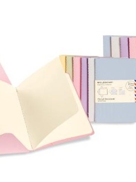 Moleskine 邮寄笔记本Postal Notebook 贺卡 浅粉红浅蓝色