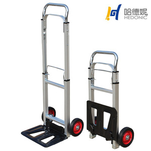 大号铝合金拉杆车行李车 便携可折叠进货手拉车/小拖车拉货载重王