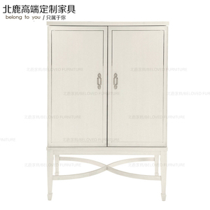 美式乡村实木酒柜抽屉柜储物柜现代简约轻奢书柜衣柜363-840W
