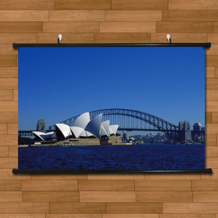 澳大利亚悉尼风光歌剧院唯美海报挂画有框画世界名胜客厅装饰画