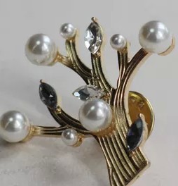 Broche en Alliage argent plaqué or - Ref 1177117 Image 1