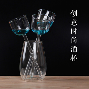 创意耐热高硼硅香槟杯波尔多酒具套装 冰淇淋杯酒店意境菜餐具用品