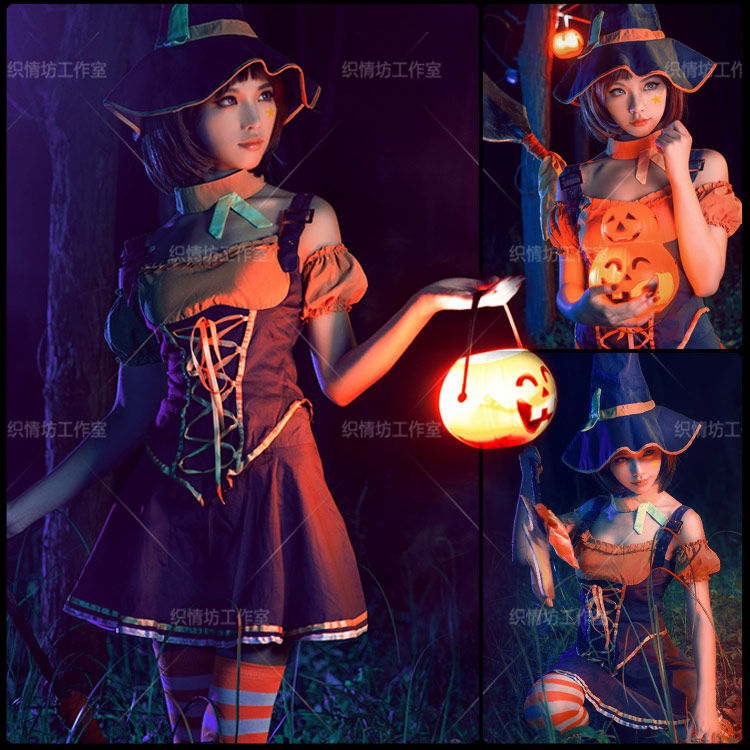 英雄lol狂野女猎手豹女奈德丽cosplay服装万圣节魅惑女巫现货