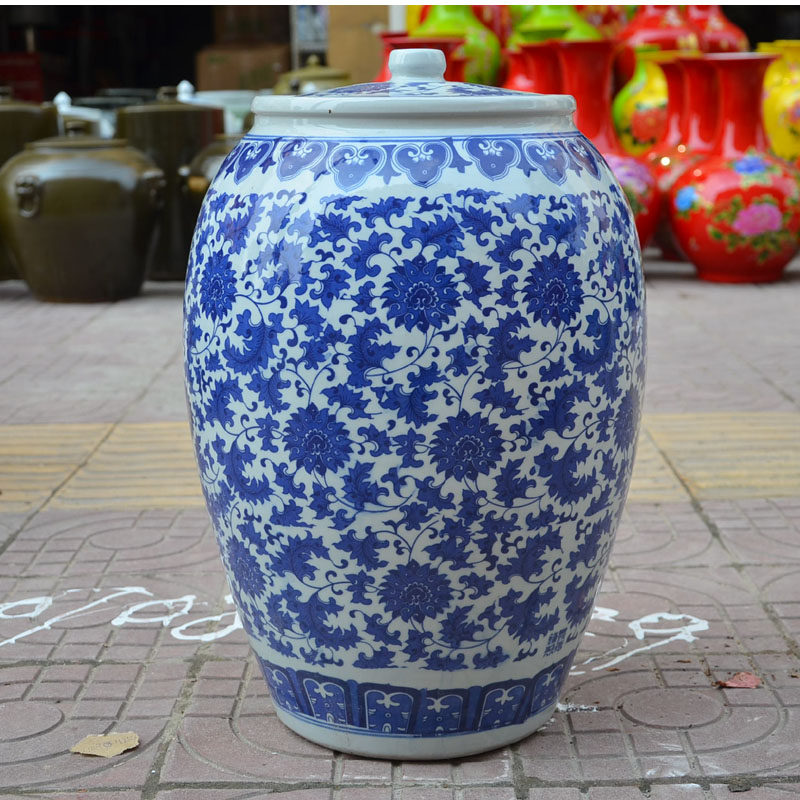 特价 包邮 景德镇陶瓷酒坛 米缸 泡酒坛子青花瓷酒缸油缸