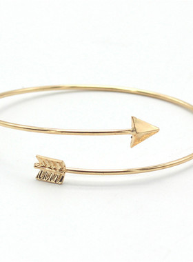 韩版饰品合金箭头开口手镯