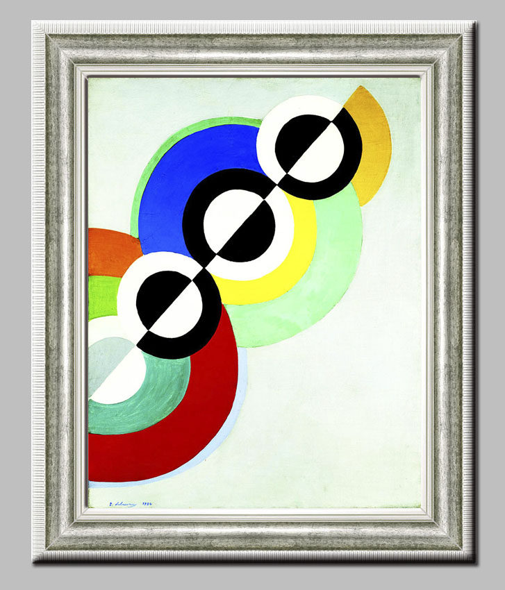 艺微有框画装饰画挂画世界名家名画德洛内抽象艺术节奏3