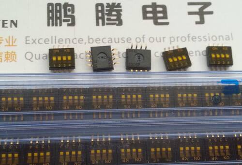 进口台湾KE Kingtek DSHP04TSGER 间距1.27mm 贴片SMD 4位拨码开关 编码 平拨 镀金脚 管装 一管70PCS