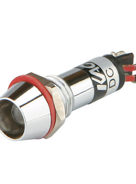 正品凯昆KACON 开孔8mm铜壳高亮LED黄色信号灯KL0824Y 24V指示灯