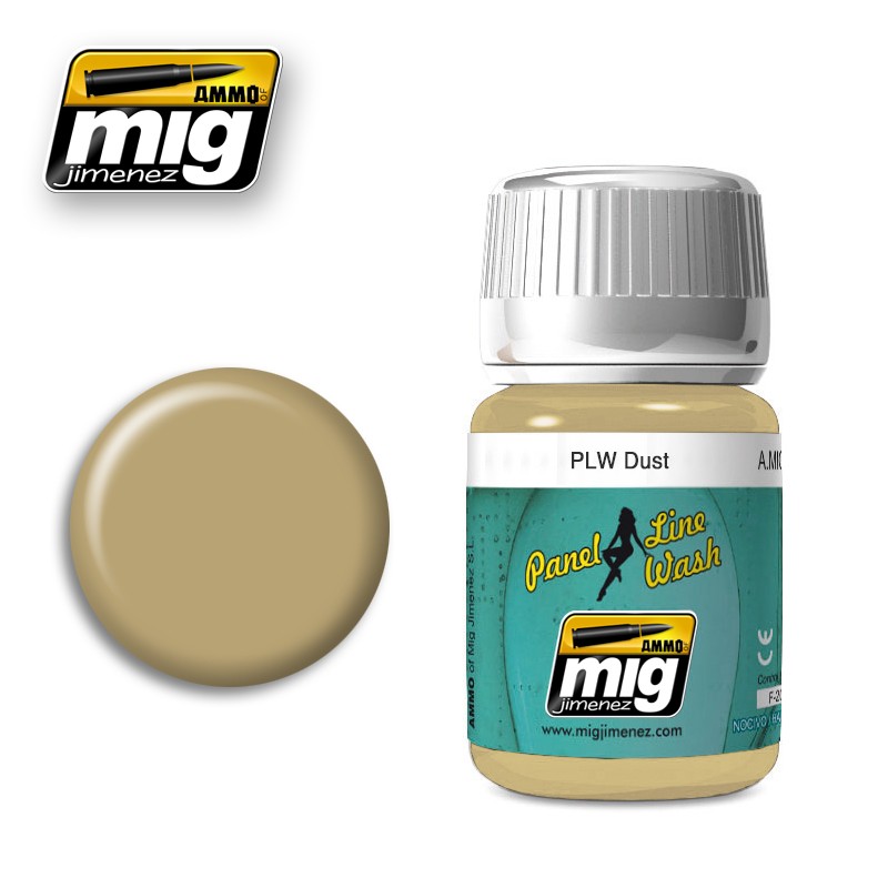 钢铁苍穹 ammo mig 1620 战机专用尘土色渍洗渗线液 35毫升