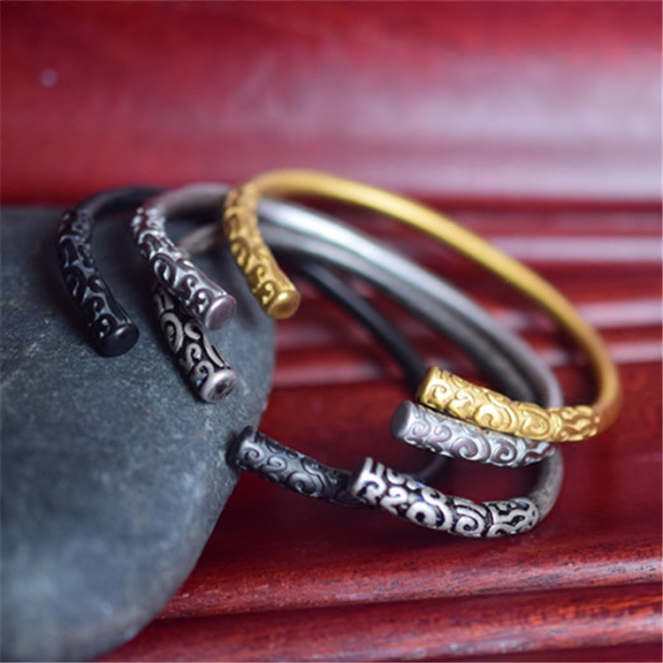 复古如意金箍棒手镯男钛钢潮人简约大圣孙悟空定海神针紧箍咒手环