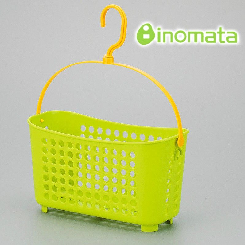日本进口正品 inomata厨房卫浴吊篮收纳筐室外阳台夹子收纳篮挂篮图片