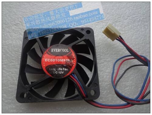 EVERCOOL劲冷 6厘米 6010 12V 0.15A EC6010M12EA 3线 机箱风扇