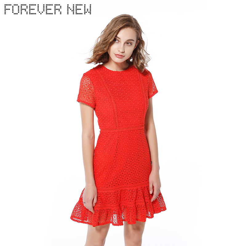 FOREVER NEW/·ã°¬17´ºÏÄÔ²Áì¹³»¨ïοպÉҶϰÚÁ¬ÒÂȹ DR7236CN