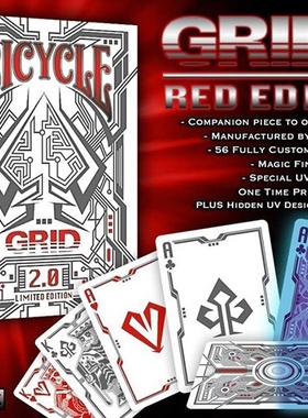 默默纸牌bicycle grid deck美国单车电网1代 黑色魔术收藏扑克牌