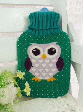 外贸品质 1L毛线针织高领外套 BS橡胶冲注水热水袋 暖水袋含内胆