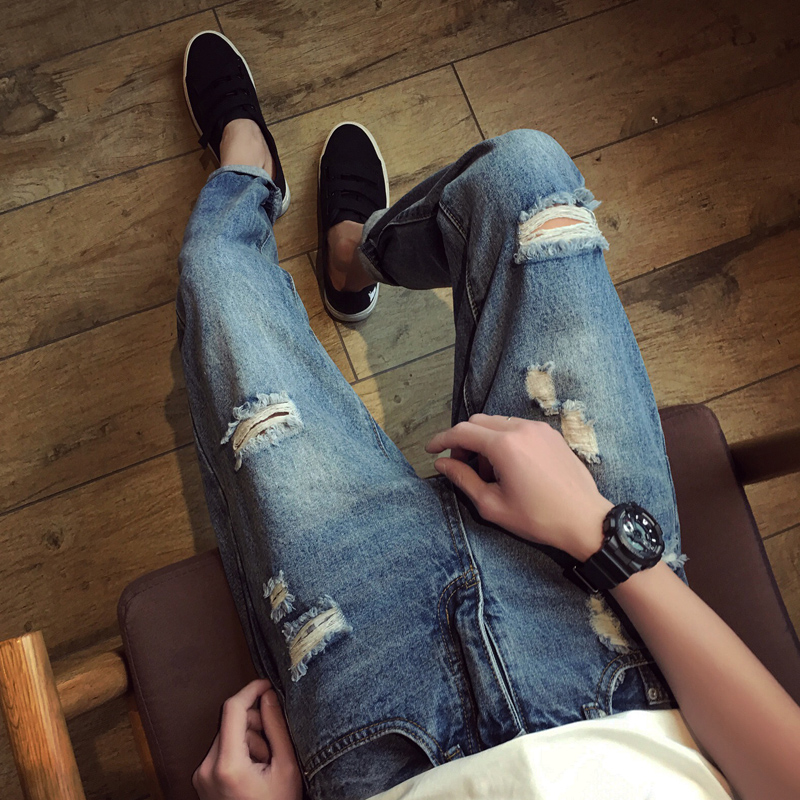Jeans pour jeunesse Sarouel en coton pour printemps - Ref 1463708 Image 1