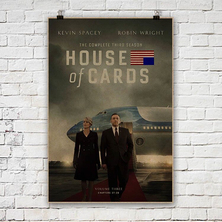 纸牌屋海报经典美剧装饰画house of cards凯文史派西kevin spacey