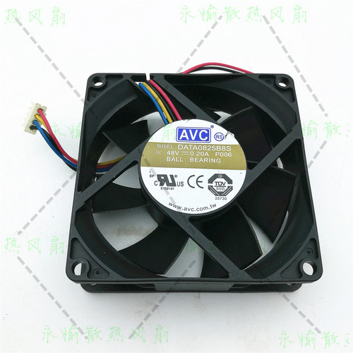 原装AVC DATA0825B8S P006 8025 48V 0.20A 8CM 通信交换机风扇