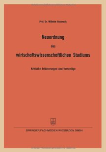 【预售】Neuordnung Des Wirtschaftswissenschaftlichen S...