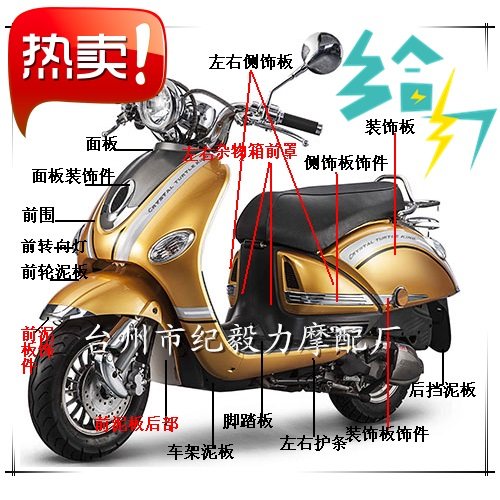 晶龟王外壳配件塑料件xw轩伟大龟王摩托车外壳电动车烤漆件电镀件