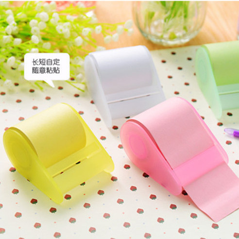 便签纸卷筒韩国文具可撕附糖果色