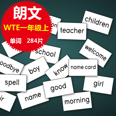 香港朗文WTE小学英语词汇卡一年级上下册1AB单词句子卡片同步配套-封面