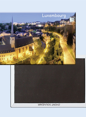 卢森堡美丽夜景 创意磁性冰箱贴 旅行纪念品 家居小磁铁21387