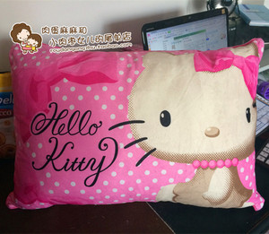 天鹅绒新款粉红色单人枕用3Q妈咪3QMAMI枕套HELLO KITTY公主款