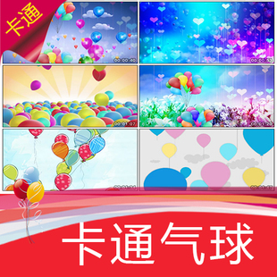 气球上升放飞节日聚会庆典婚礼生日庆祝视频素材 卡通气球