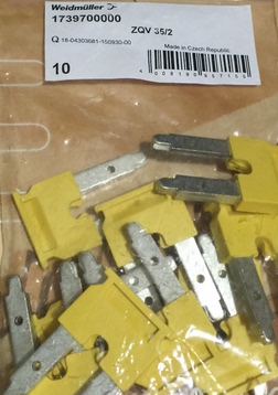 正品魏德米勒ZQV35/2弹簧式端子横联件1739700000配ZDU35短接条