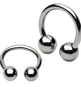 100%钛钢马蹄环 万能环Titanium Captive Rings