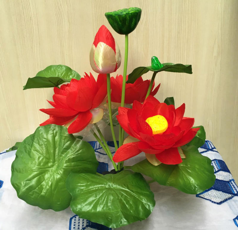 特价仿真荷花莲花装饰假花供奉佛堂装饰用品摆件供佛寺庙花