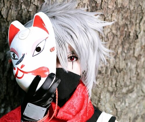 COS道具和风面具火影忍者卡卡西暗部狐狸面具化物语阿良良木月火