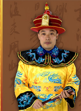 男款影楼清朝古代服装皇帝男士古装 戏说乾隆甄嬛传皇帝龙袍套装