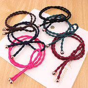 Cool na Korean bow flower decorations rope rings made by the Korean hair band hair band hair 6232