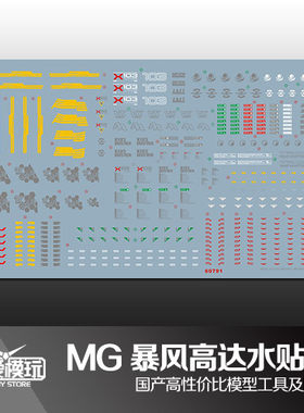 国产水贴MG暴风高达敢达模型