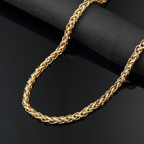 日韩风真金电镀花盆项链