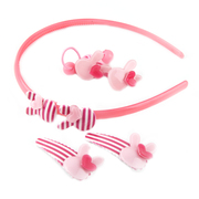 Baojing Princess hair accessory kit headband hairpin Bunny clips girls jewelry tiara child birthday gifts