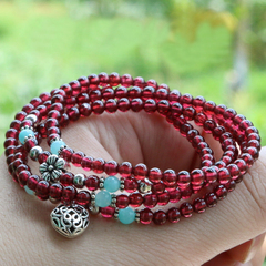 Bao Crystal Brazil rose red garnet bracelet women photographers recommend old pony who looked seconds