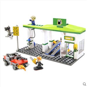 Hasbro/孩之宝酷垒积木益智玩具星佳城市突击加油站套装A3246