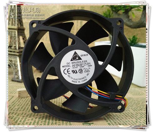 台达AFB0912VH 9225圆形 12V 0.60A 四线PWM CPU散热风扇