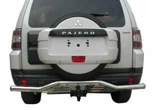 帕杰罗V93 V97 后护杠保险杠 V93改装不锈钢防撞后杠前后杠后架