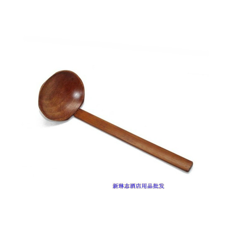 日本新款不锈钢汤勺汤匙勺子木式汤勺