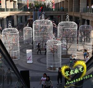 铁艺鸟笼婚庆装饰大号摆设火锅店鸟笼户外公园别墅大型大号鸟笼